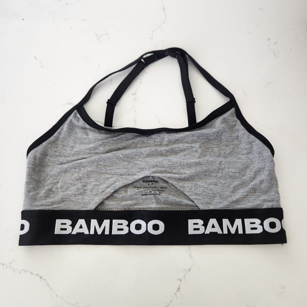 Bamboo Gray Sports Bra
